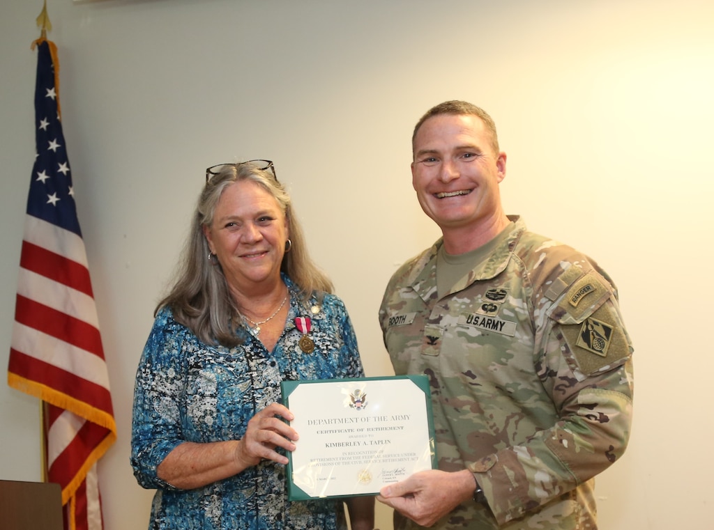 The Secretary of the Army has awarded the Meritorious Civilian Service Medal to Kimberly A. Taplin upon her retirement.
As Senior Program Manager Forward, Jacksonville District, U.S. Army Corps of Engineers from April 2015 to April 2022. Ms. Taplin was instrumental in the success of the Comprehensive Everglades Restoration Plan and the South Florida Everglades Ecosystem Restoration Program by providing technical oversight and coordination and engagement with tribal, federal, state, local agencies and stakeholders. Ms. Taplin's commitment to the restoration of America's Everglades and dedication to Federal Service reflect great credit upon her, the Jacksonville District, U.S. Army Corps of Engineers and the U.S. Army.