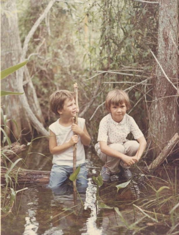 Kim Taplin (left) and her family spent much of their time at their chickee in Big Cypress.