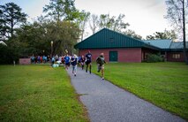 Airmen participate in the Annual Sexual Assault Awareness and Prevention Month 5k