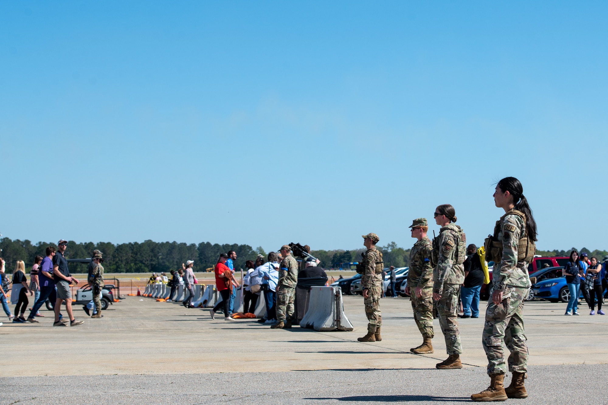 Photo of people on air force base