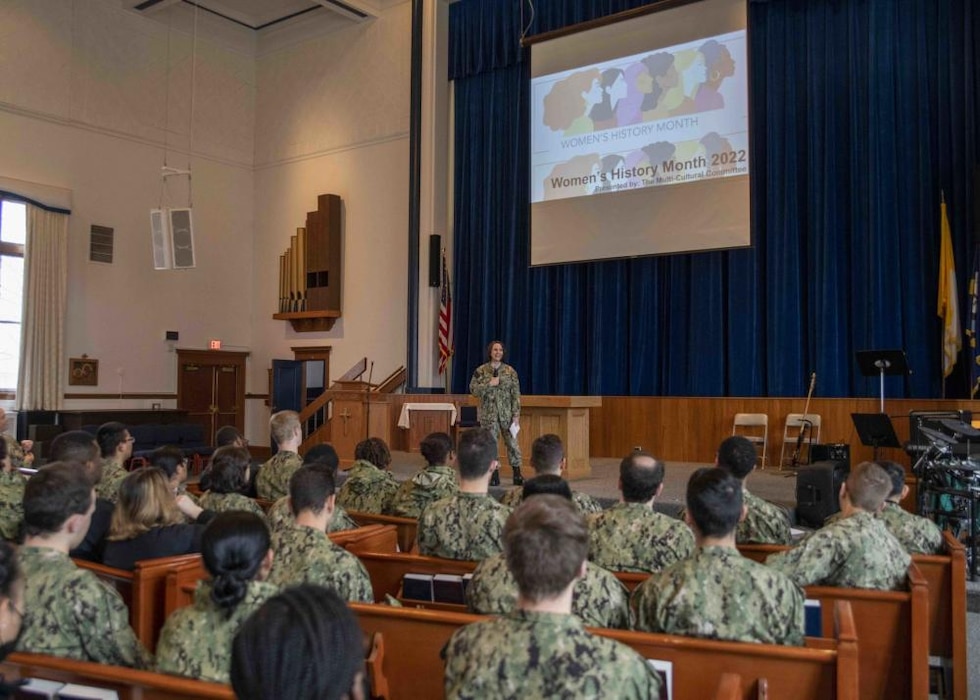 NSTC Commander Speaks During Women’s History Month Event