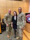 Soldiers stand for a group photo.