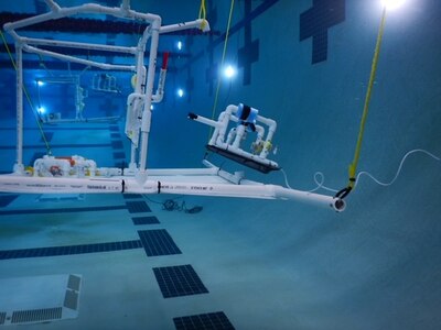 IMAGE: An underwater look at unmanned robots created by local students. The teams competing at the regional SeaPerch competition maneuvered their work through both a challenge course and an underwater obstacle.