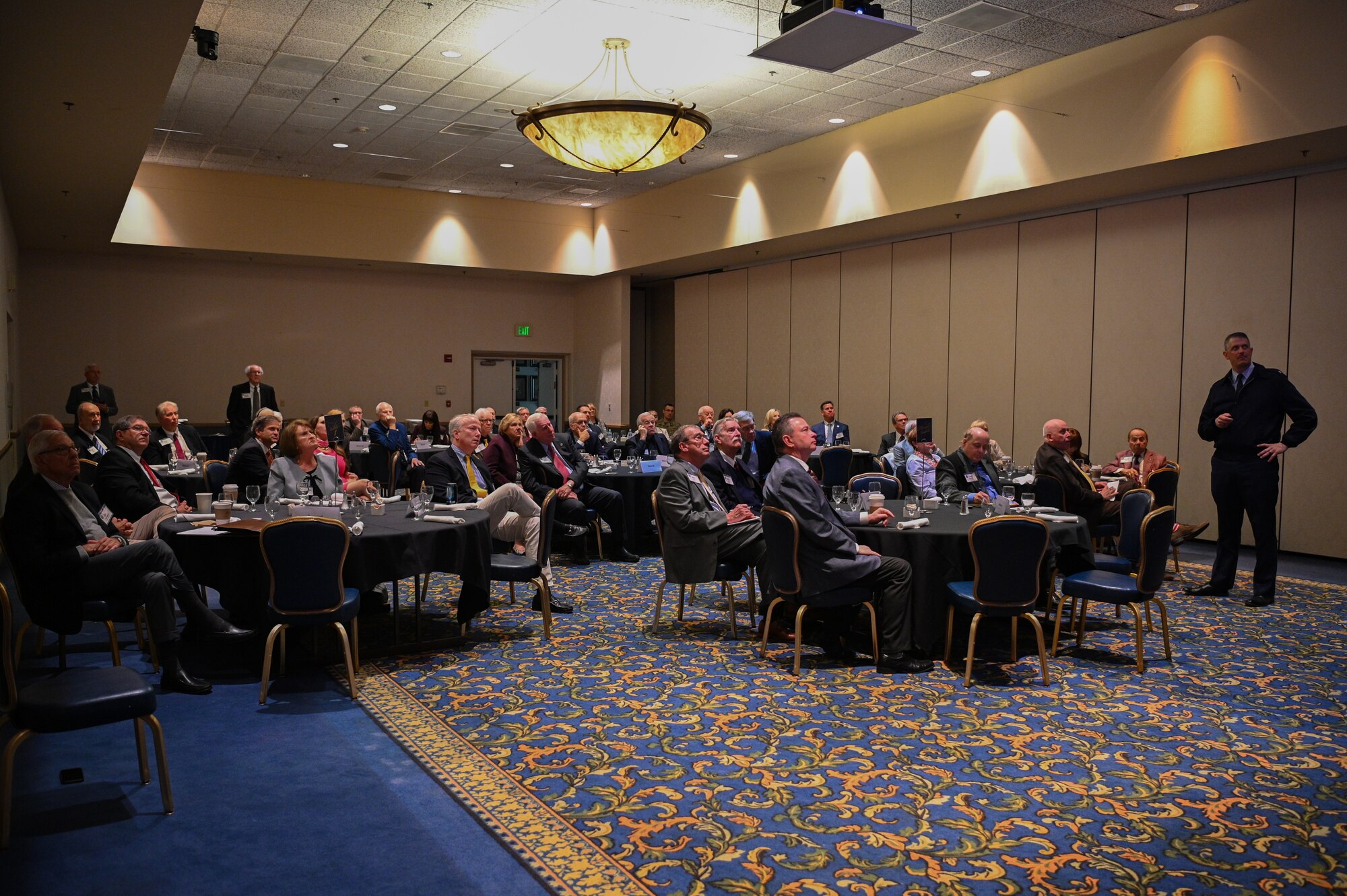 Col. Robert Long, Space Launch Delta 30 commander, shares the SLD 30 mission brief with members of the Defense Orientation Conference Association on Vandenberg Space Force Base, Calif., March 29, 2022. DOCA is a nationwide nonprofit organization dedicated to continuing education in defense and national security affairs. (U.S. Space Force photo by Airman 1st Class Kadielle Shaw)
