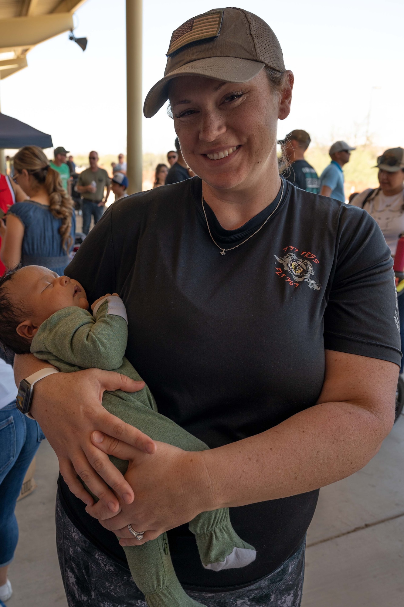 Airmen from the 162nd Wing enjoy time with their families during the 2022 Wing Family Day festivities held Pima Community College’s Desert Vista Campus on April 3.