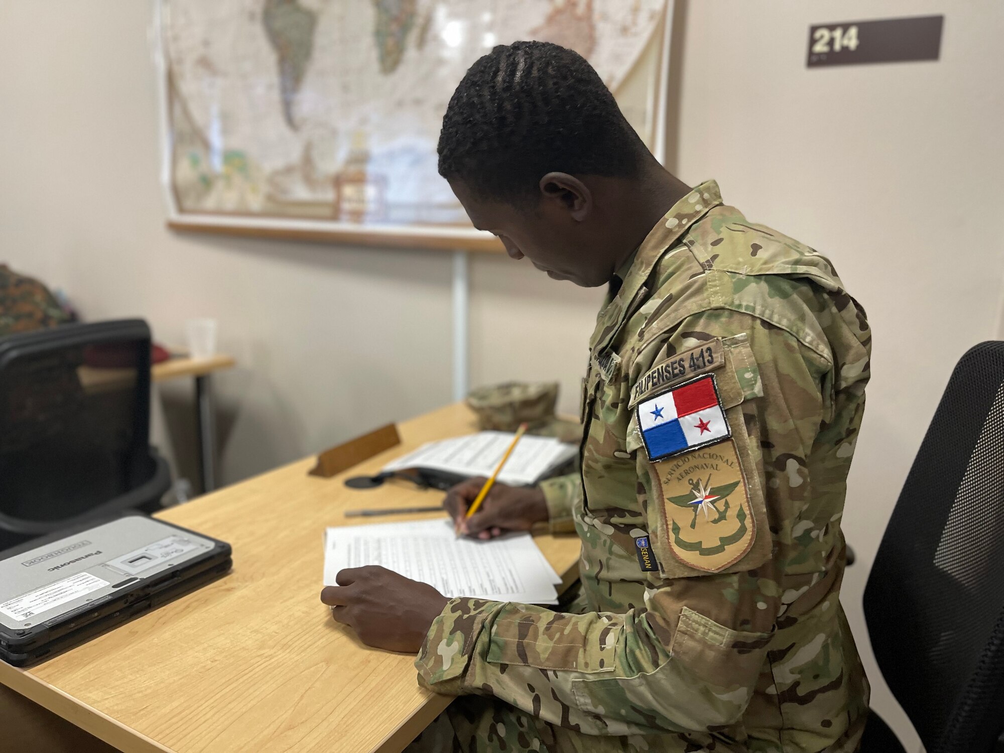 IAAFA student reviews course materials