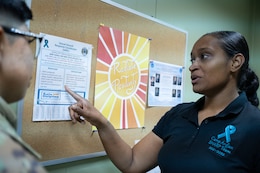 During the month of April members of Ali Al Salem Air Base recognize Sexual Assault Awareness and Prevention Month.  There are many resources and services available to discuss or report an incident: SARC, SHARP, volunteer victim advocates, the Air Force Victims’ Counsel European Circuit at Aviano Air Base, Italy, which covers the U.S. Air Forces Central area of responsibility, Chaplain, Mental Health, the sexual assault medical forensic examiner at Medical, SAFE Helpline and app, and Military One Source.