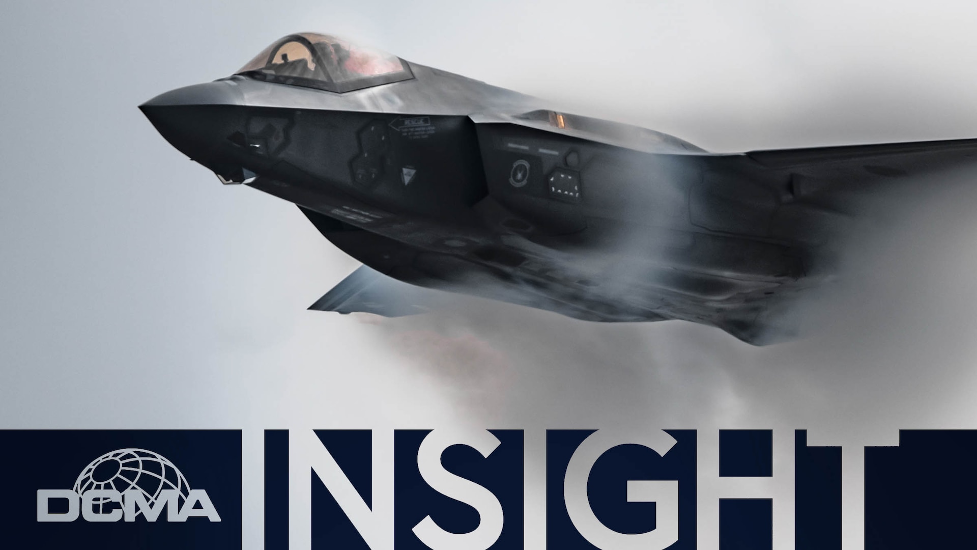 An F-35 flies in the background of an INSIGHT 2022 magazine graphic.