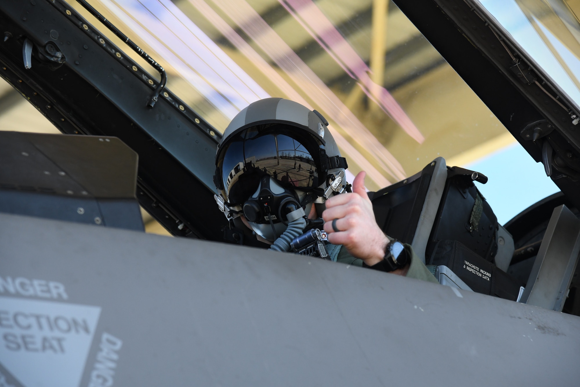 Cadets from the Georgetown University Army ROTC program, also known as the Hoya Battalion, visited Joint Base Andrews, March 18, 2022. They were fitted for flight equipment and flew in the backseat of F-16s from the 113th Wing, D.C. Air National Guard.