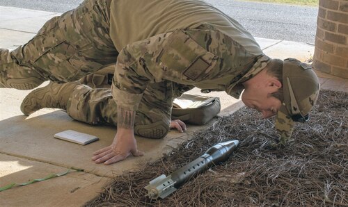 checking out an UXO during the competition