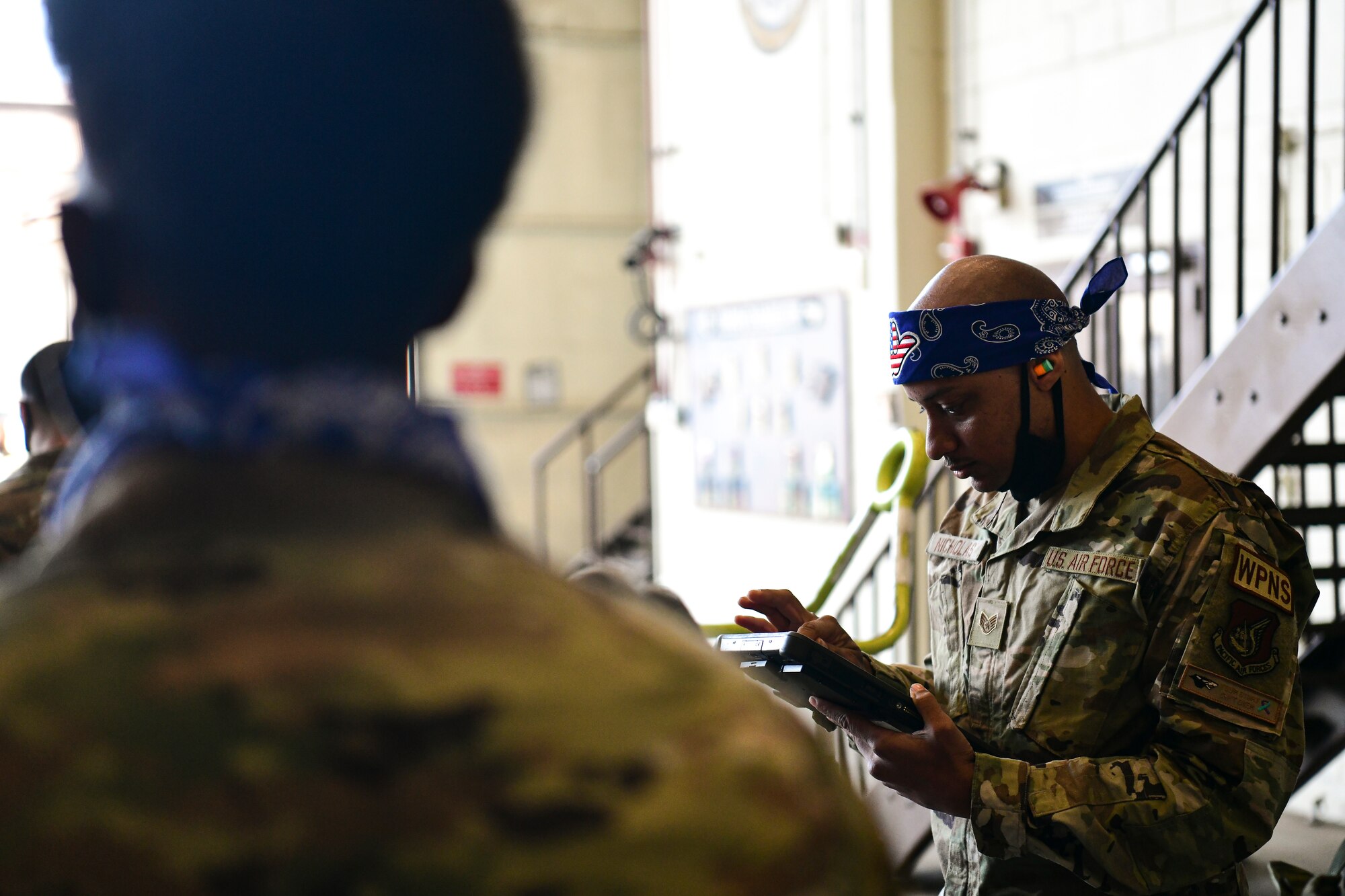 Airmen participate in a maintenance competition.