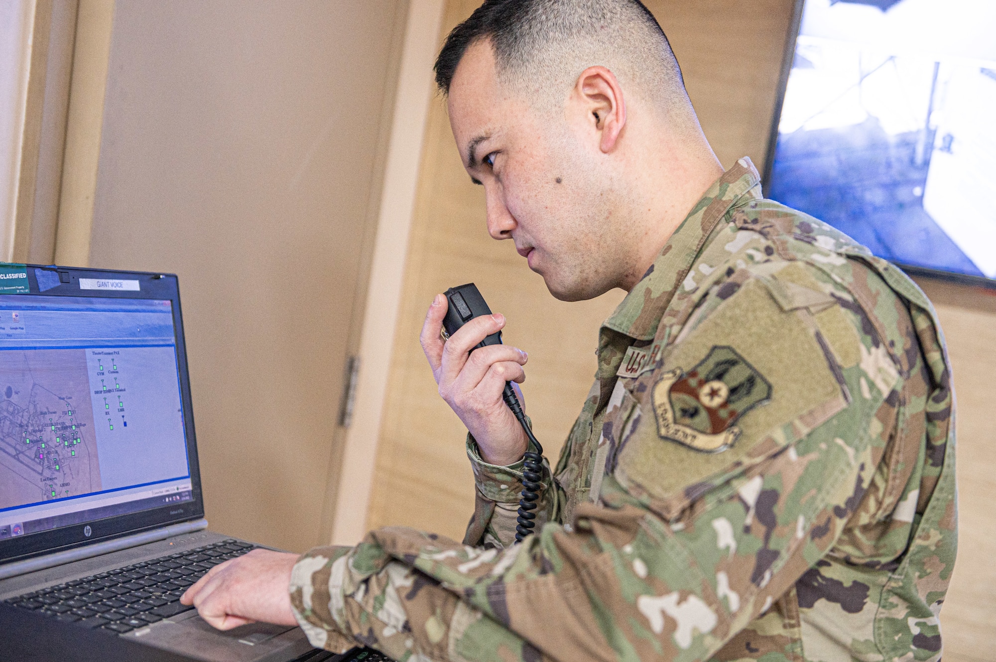 The base command and control operations center is the central command point for mission operations. It’s the job of airmen within to ensure operations and communications run efficiently and effectively no matter what.