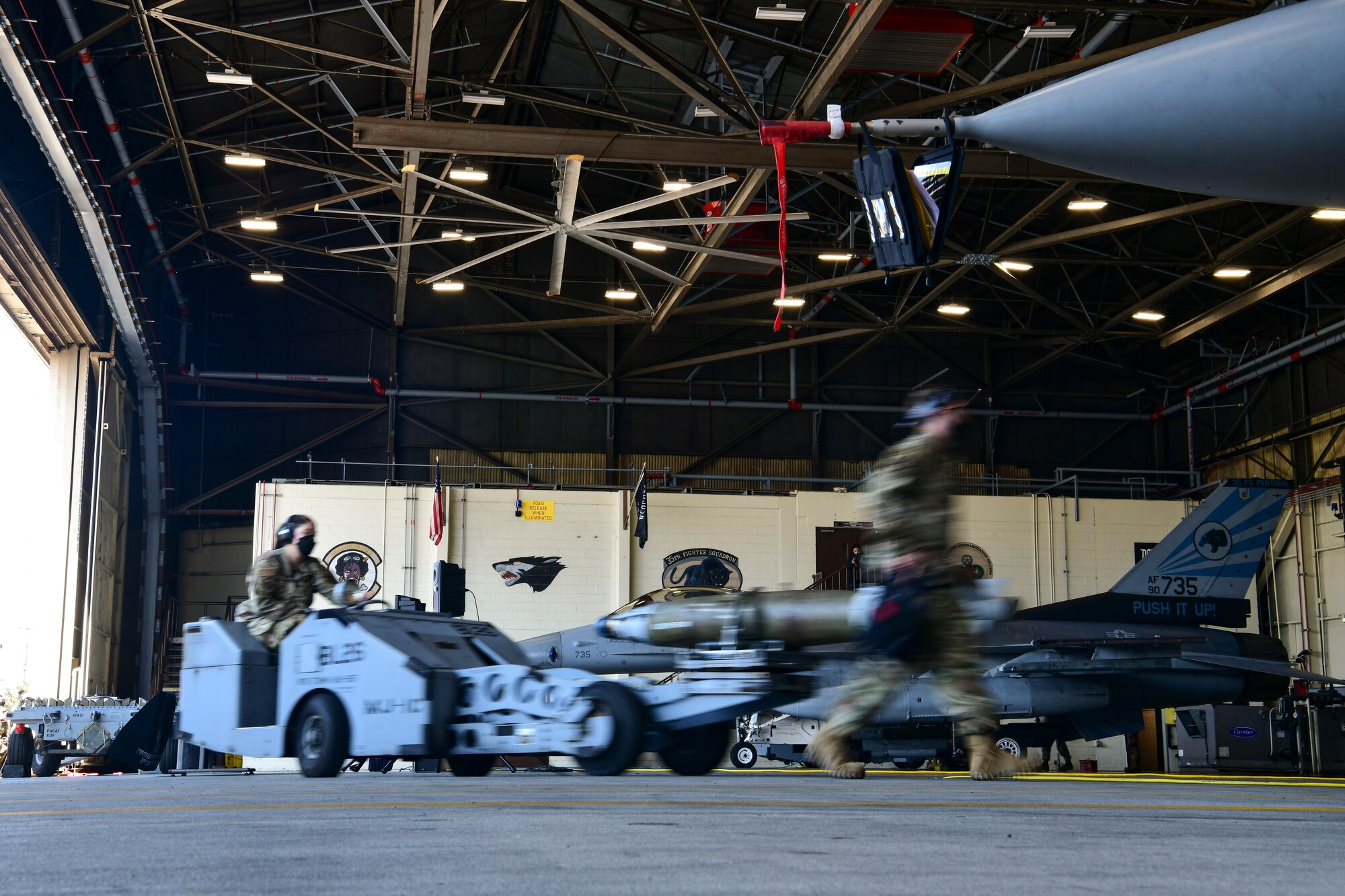 Airmen participate in a maintenance competition.