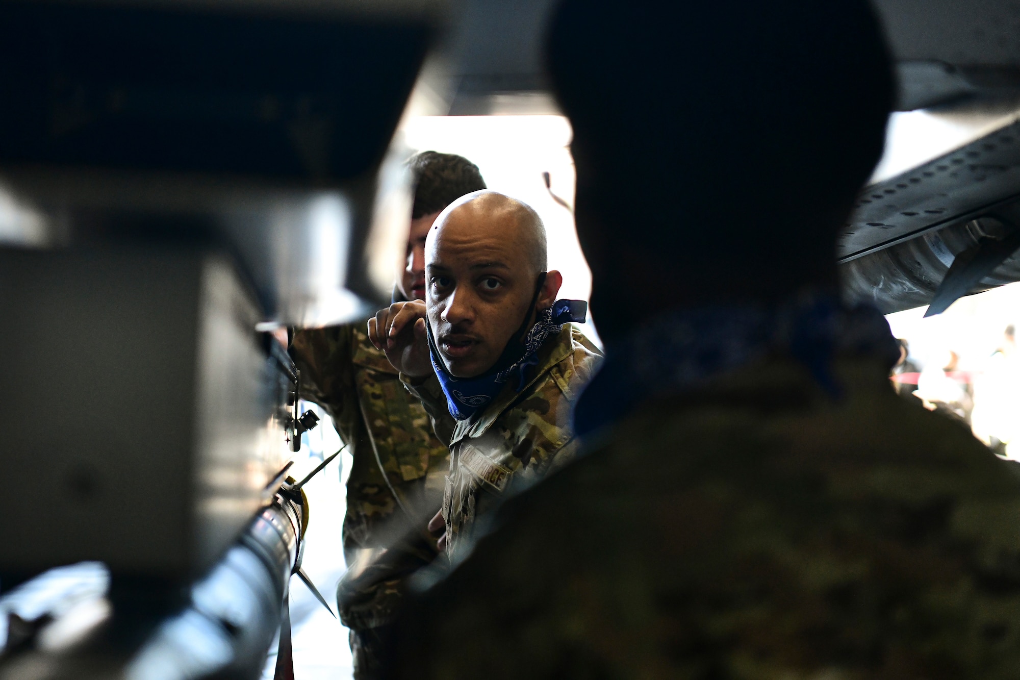Airmen participate in a maintenance competition.
