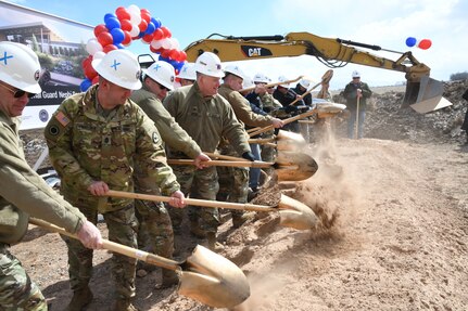 Utah National Guard leadership joined community partners in a groundbreaking ceremony for the Nephi Readiness Center Mar. 10, 2022, in Nephi, Utah.