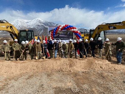 Utah National Guard leadership joined community partners in a groundbreaking ceremony for the Nephi Readiness Center Mar. 10, 2022, in Nephi, Utah.
