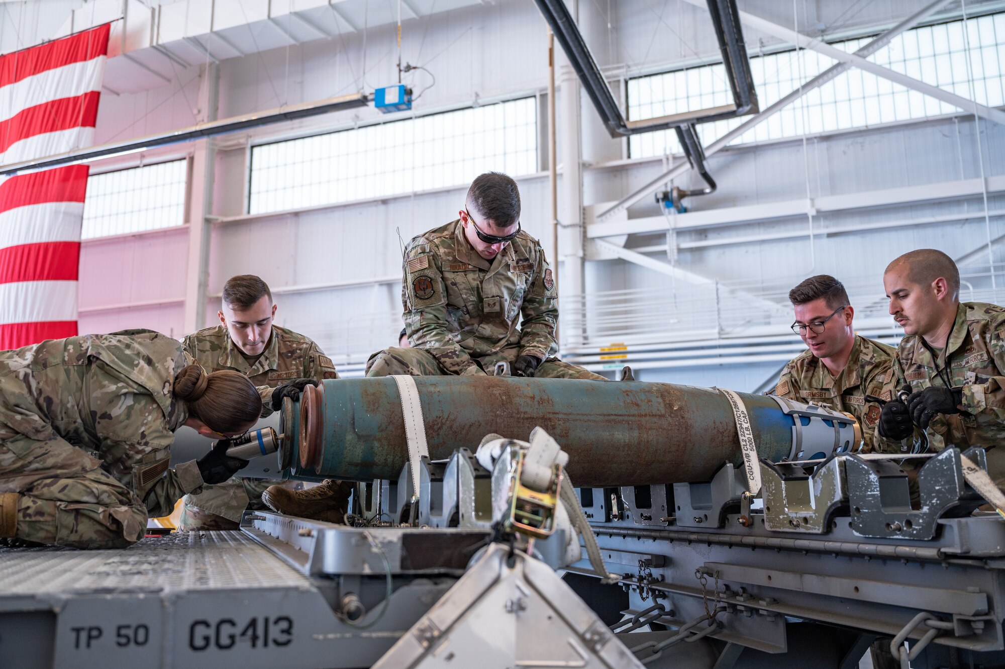 Weapons load crews compete by loading munitions onto their respective aircraft while being judged on speed, safety and accuracy.