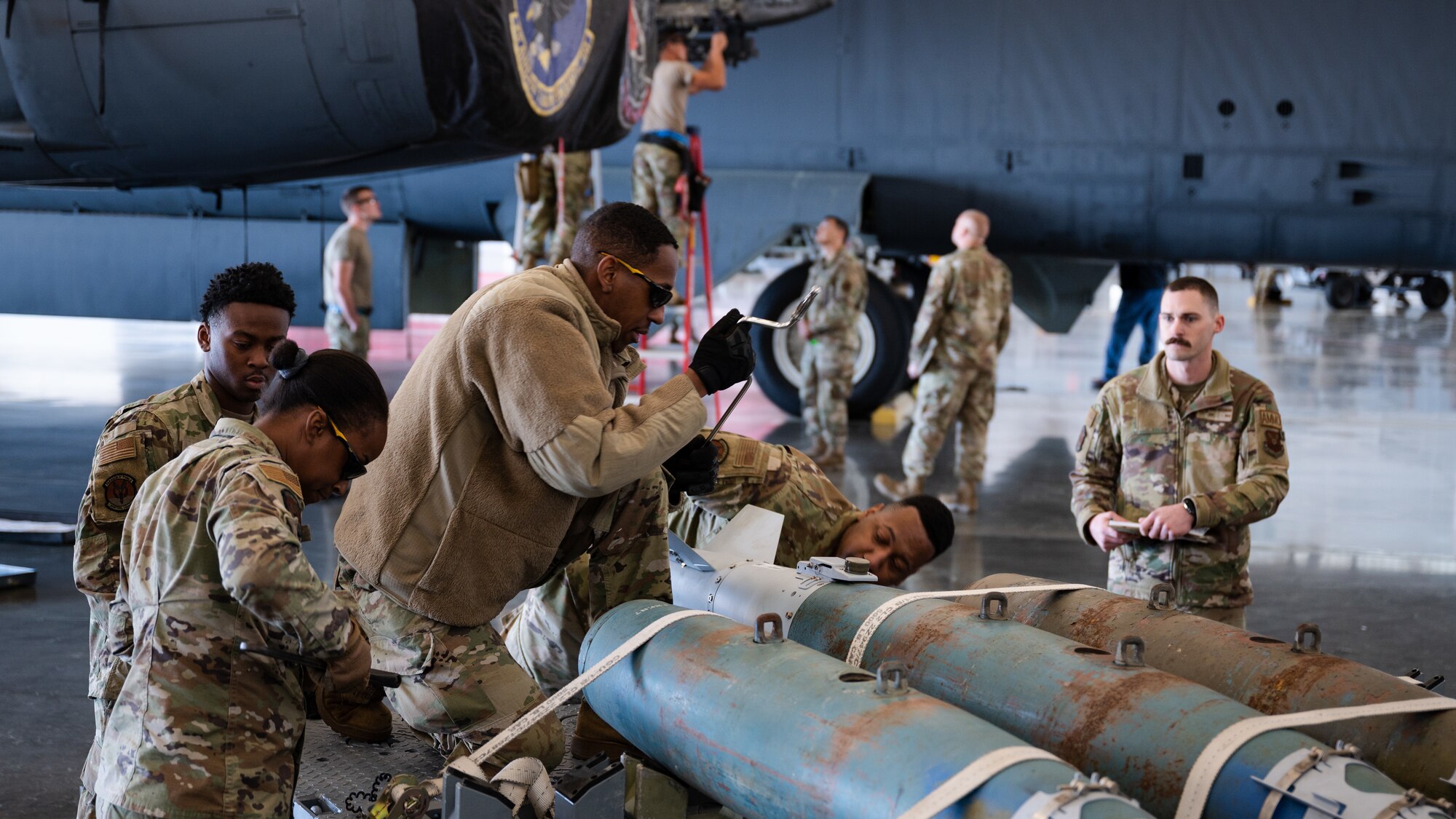 Weapons load crews compete by loading munitions onto their respective aircraft while being judged on speed, safety and accuracy.