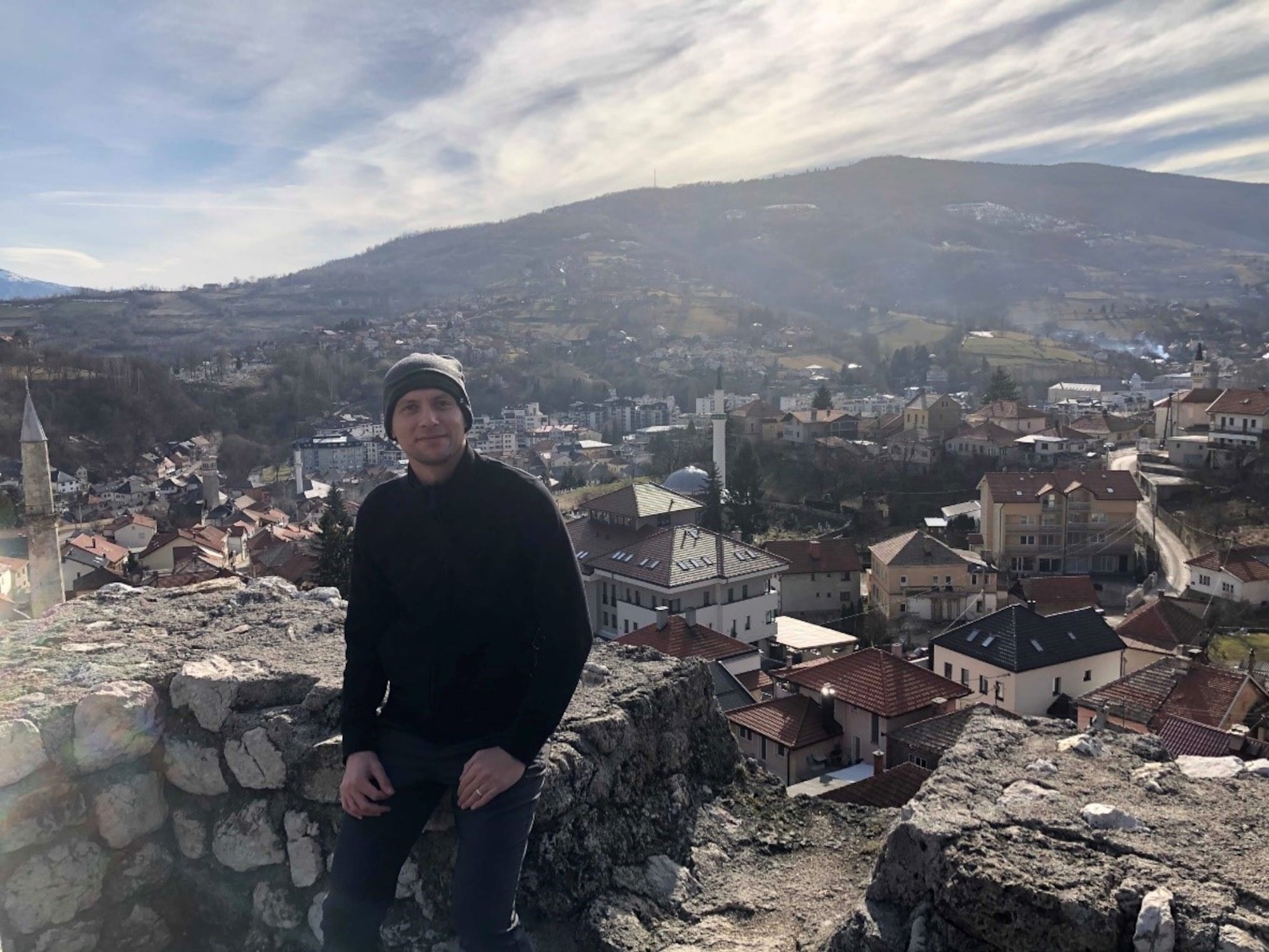 Serbian-Croatian Language Enabled Airman Program Scholar Tech. Sgt. Nikola Bozic returns home to Bosnia to provide support for a Defense POW/MIA Accounting Agency mission. (Courtesy Photo)