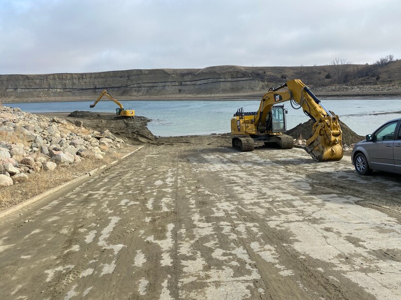 Omaha District addressing Lake Sakakawea low water boat ramp access