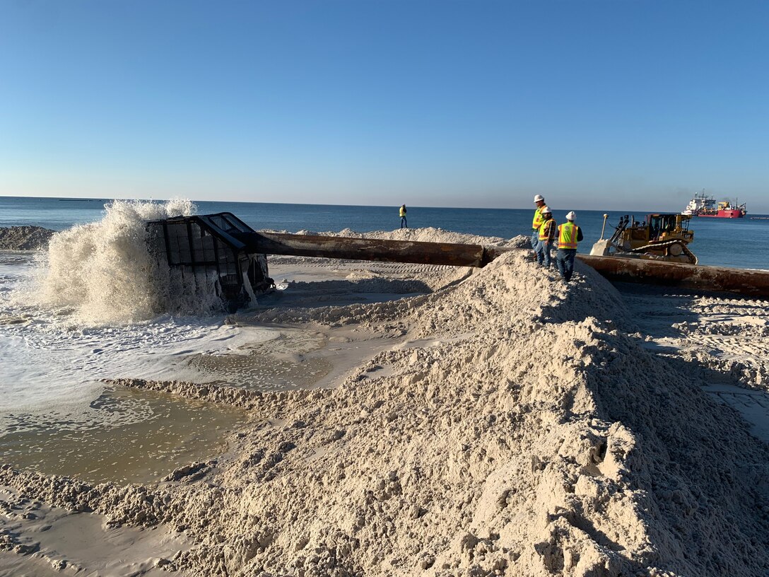 Panama City Beach Restoration Shell Basket Pumpout