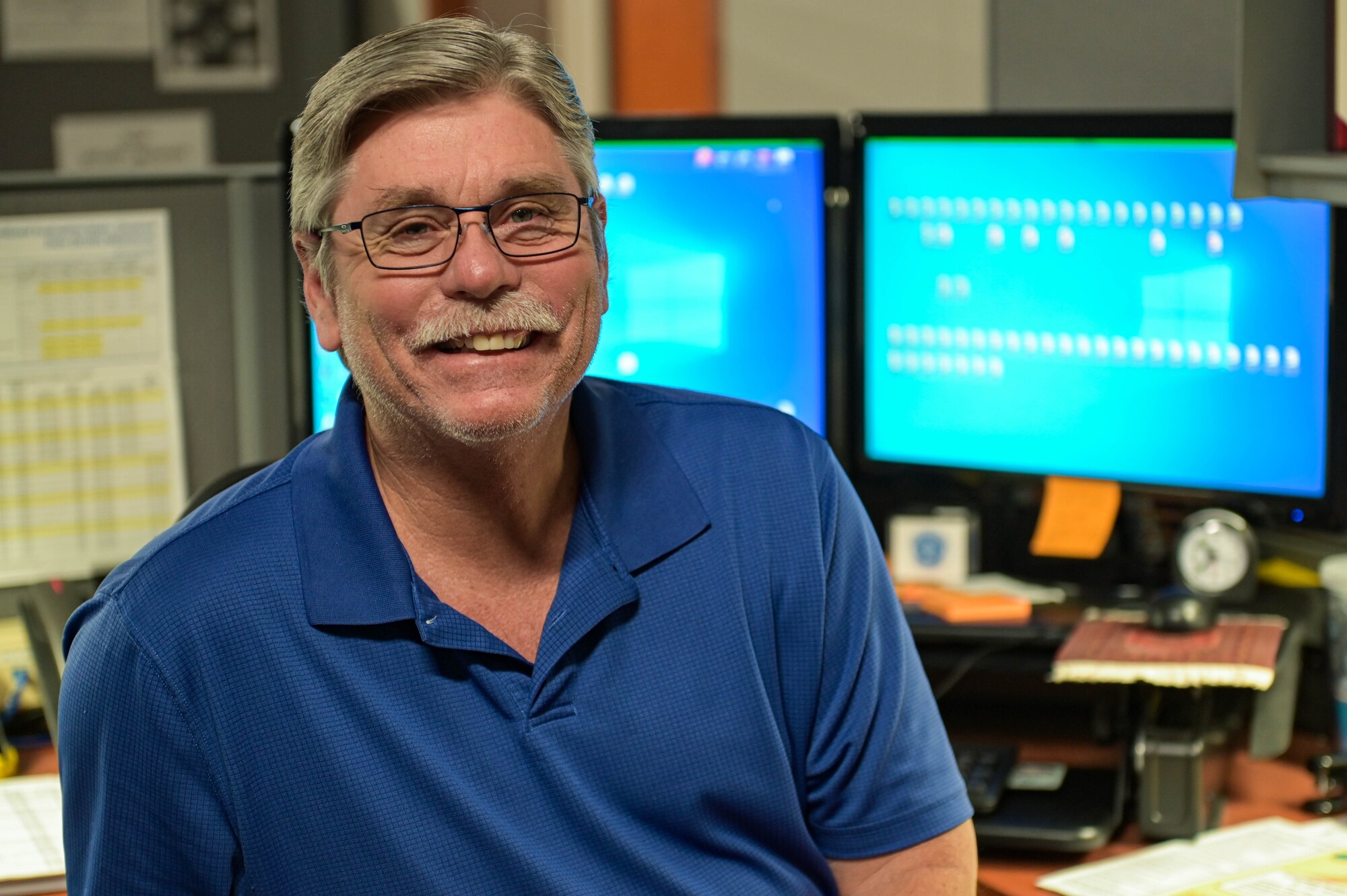 Michael Fern, 23rd Force Support Squadron civilian force management technician, poses for a picture, April 5, 2022, at Moody Air Force Base, Georgia. In 2021, the Military Personnel Flight earned the MPF of the year at 15th Air Force level, and Fern earned the civilian technician of the year at Air Combat Command level. (U.S. Air Force photo by Senior Airman Rebeckah Medeiros)