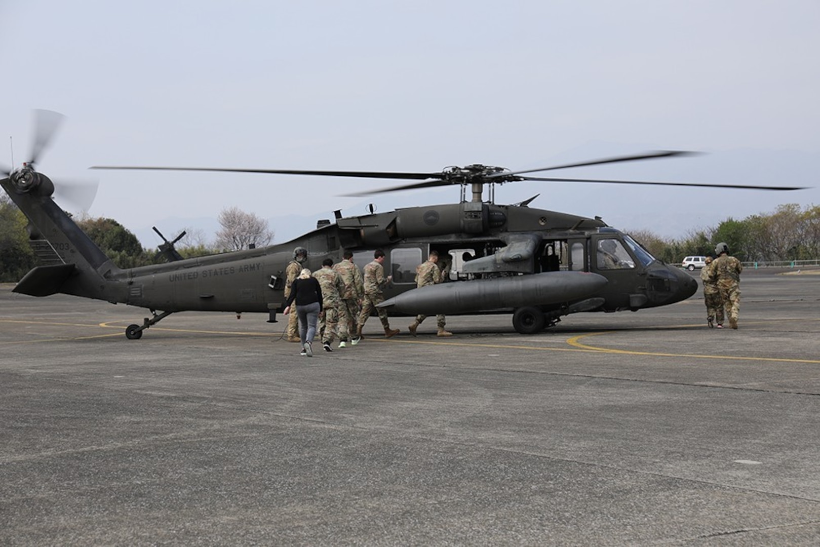 Zama JROTC cadets learn about Army aviation mission, take Black Hawk flight