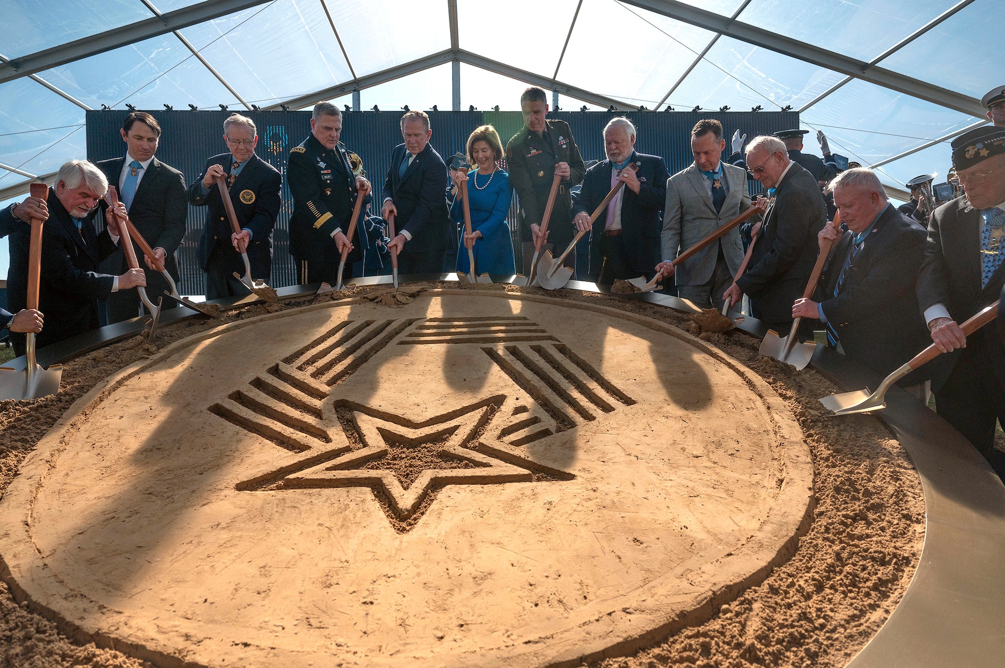 United States Band of the West preforms at the national medal of honor museum groundbreaking ceremony