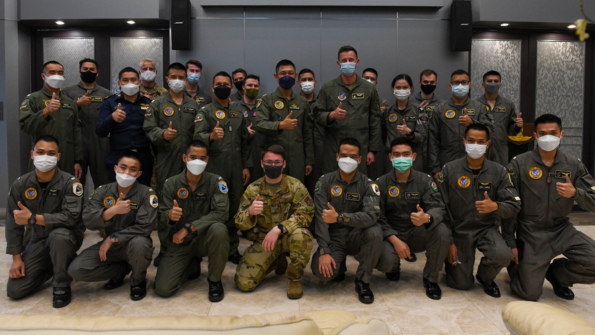 Airmen pose for a group photo