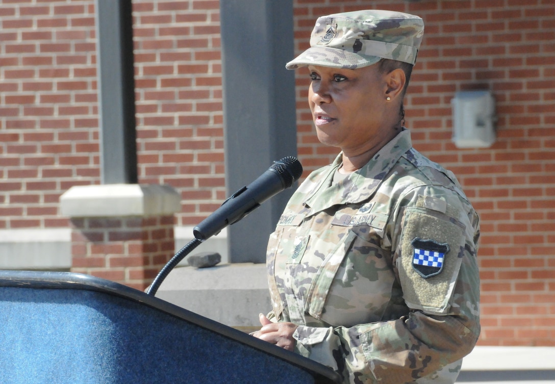 Army Reserve division welcomes first African-American, female senior-enlisted leader