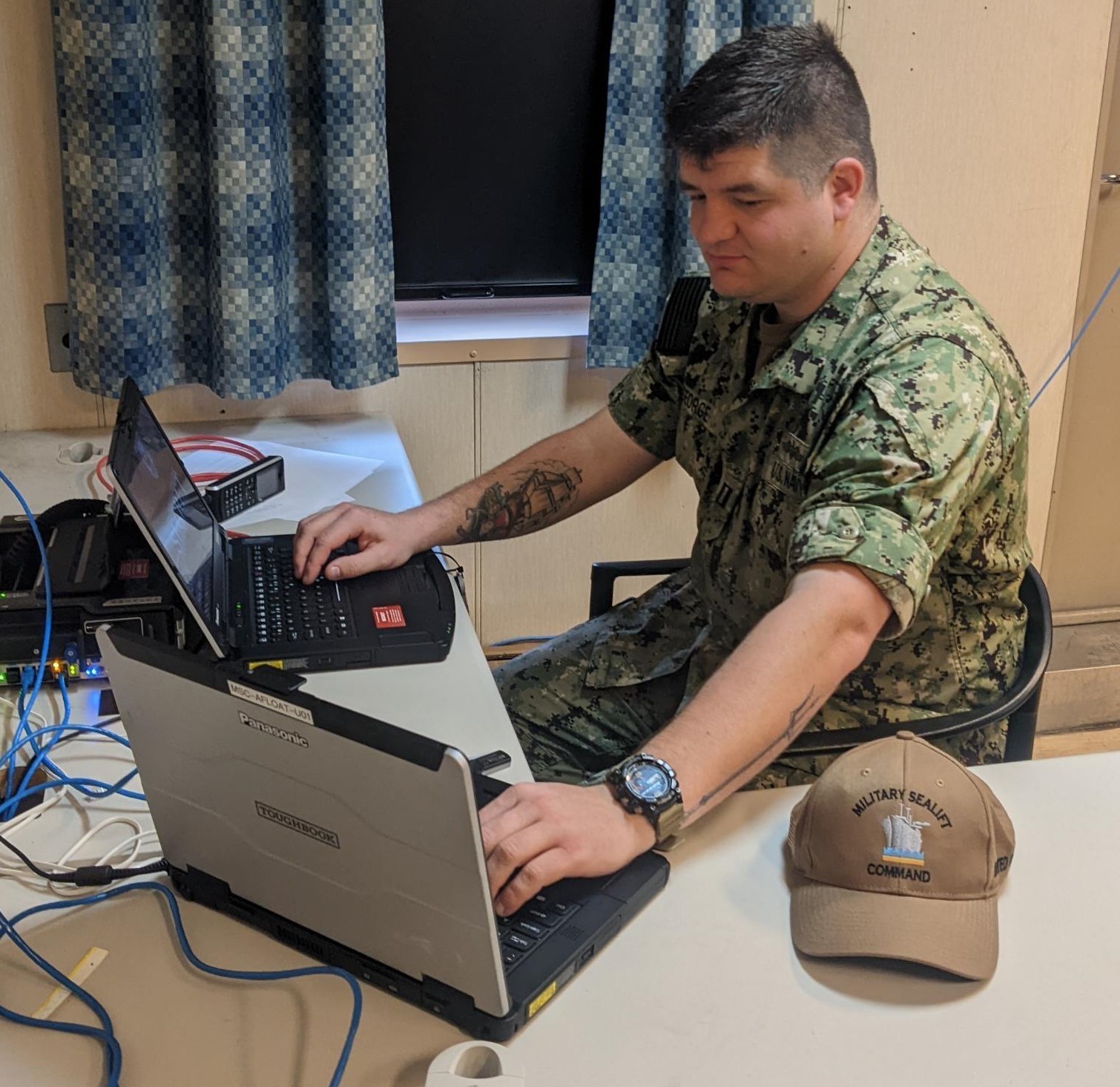 Military Sealift Command in March chartered MV Cape Washington (T-AKR 9961) to load U.S. Army cargo at the Port of Beaumont in Texas and embarked two tactical advisors (TACADs) to oversee the voyage to Europe in support of Operation Atlantic Resolve.