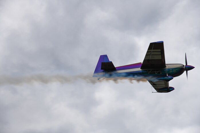 The Zivko Edge 540 performs at the Titans of Flight Air Expo, Joint Base Charleston, South Carolina, April 9, 2022.