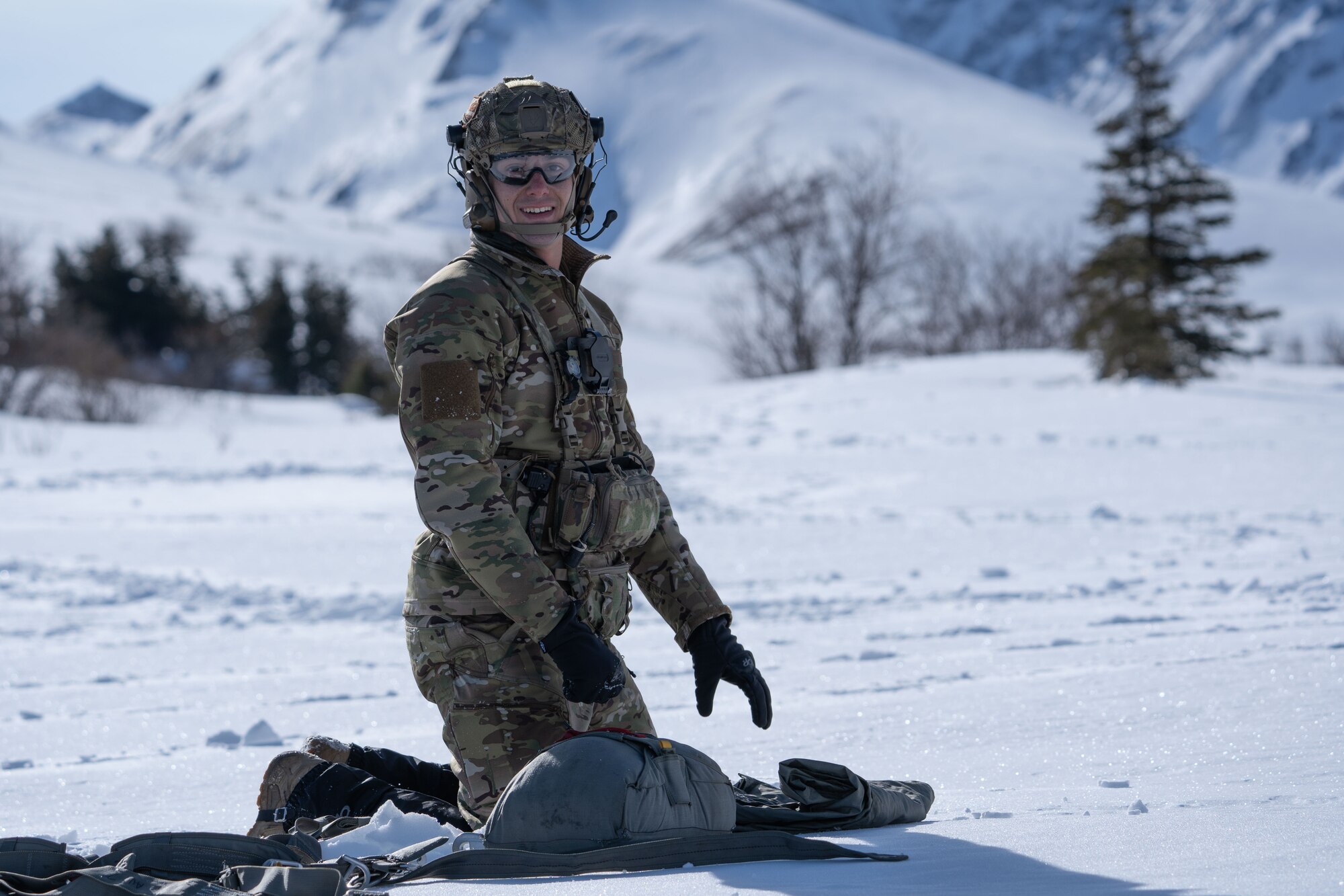 Photo of an Airman smiling at Geronimo Drop Zone