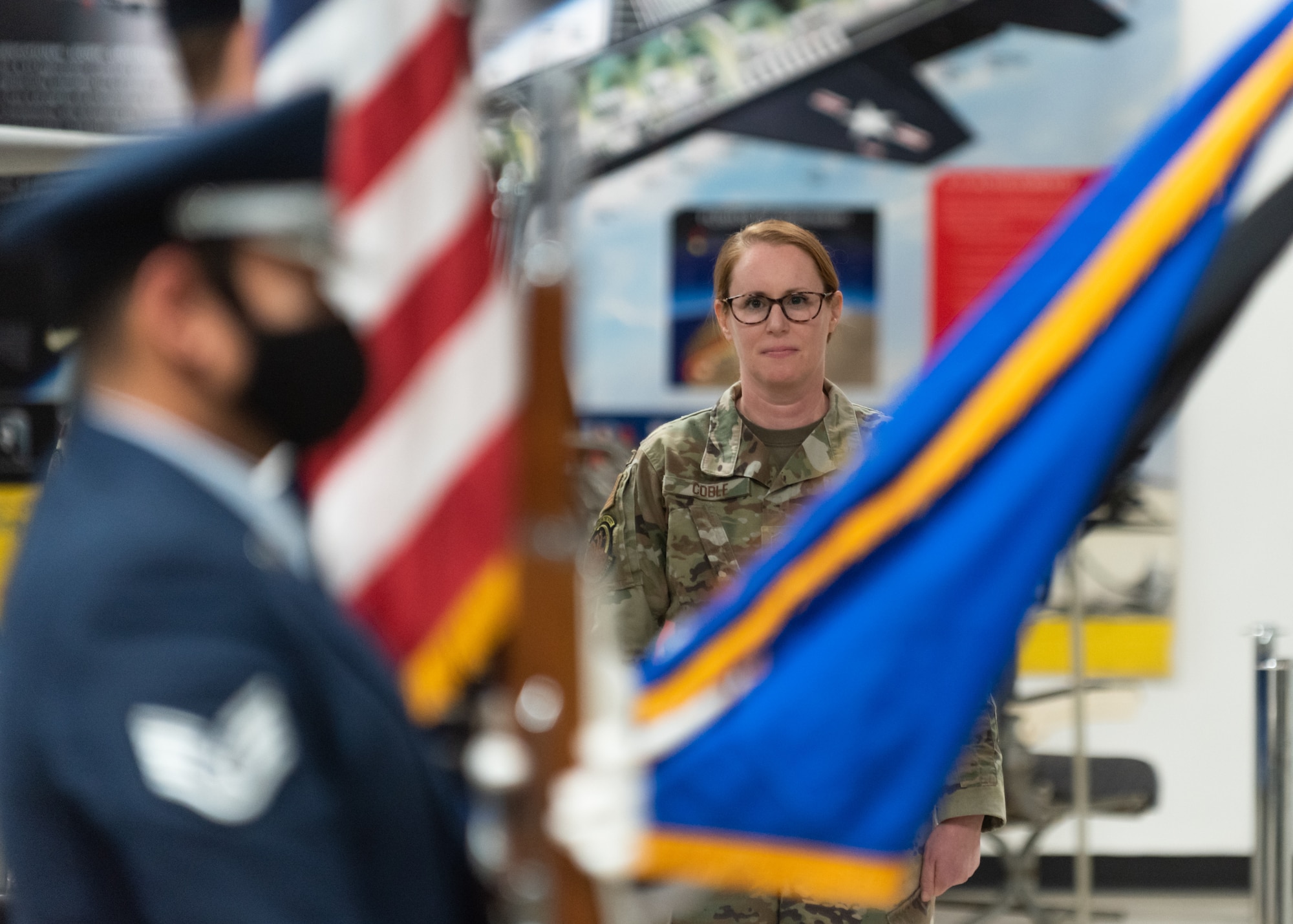 Photo of an Air Force Honor Guard unit at a retirement ceremony