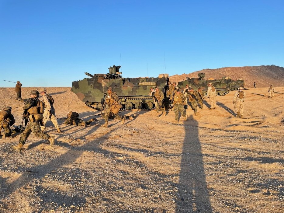 Infantry Officer Course (IOC) personnel rapid-response dismounts for (R220) high-elevation convoys with sector area security based on last known enemy positions, accompanied with M240B and 50 Caliber rifles supplying long-ranged suppressive capabilities.