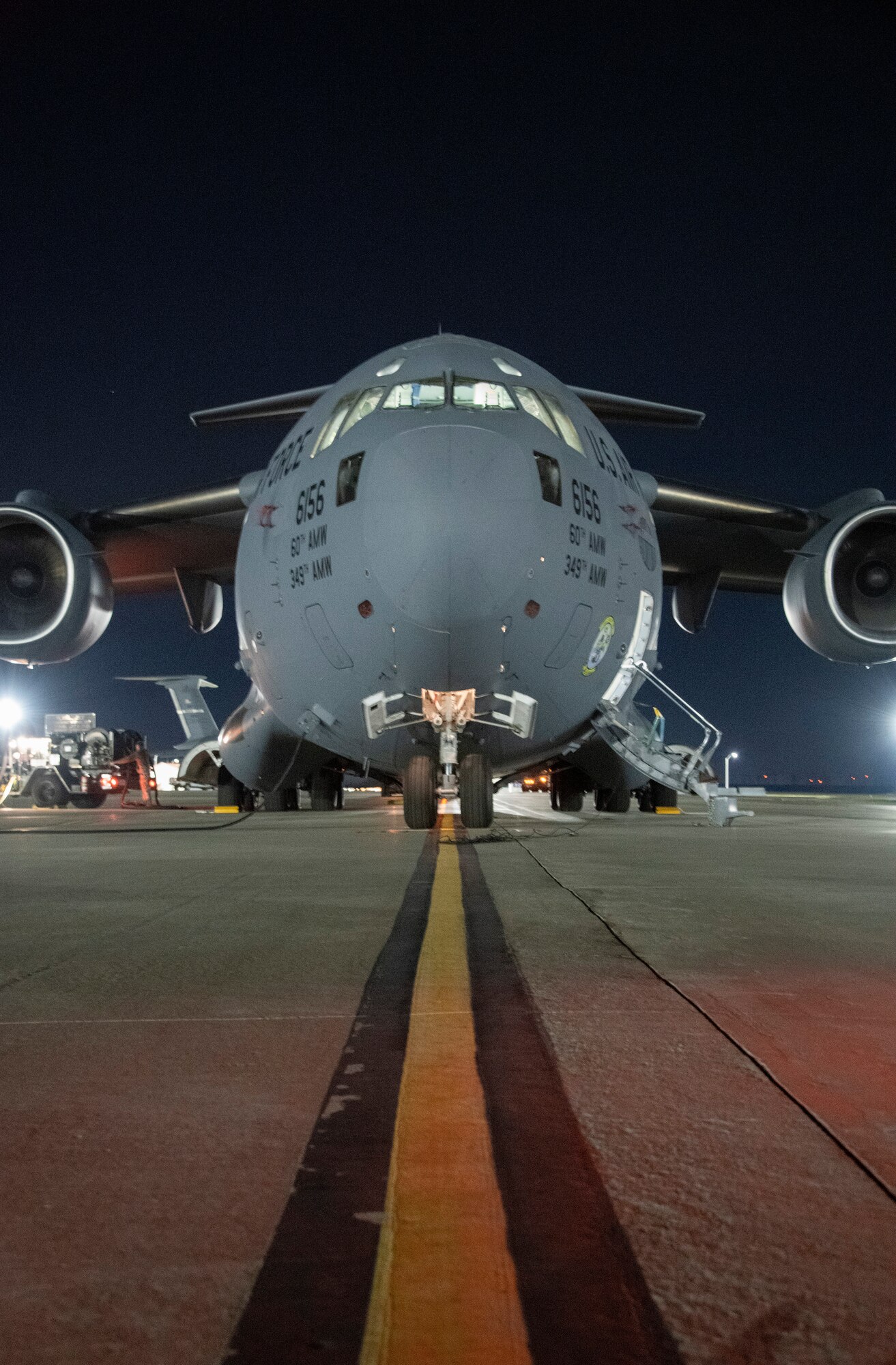 a large grey military aircraft