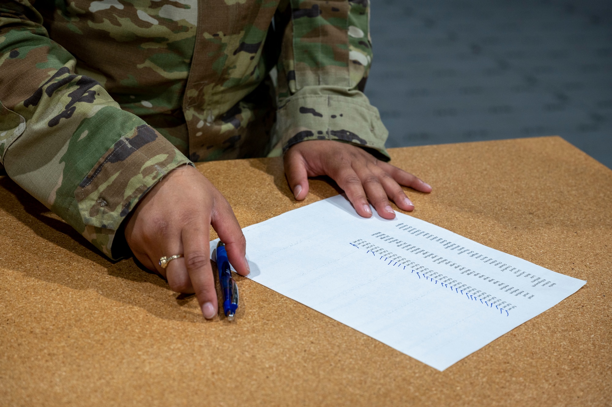 Airmen reads paper
