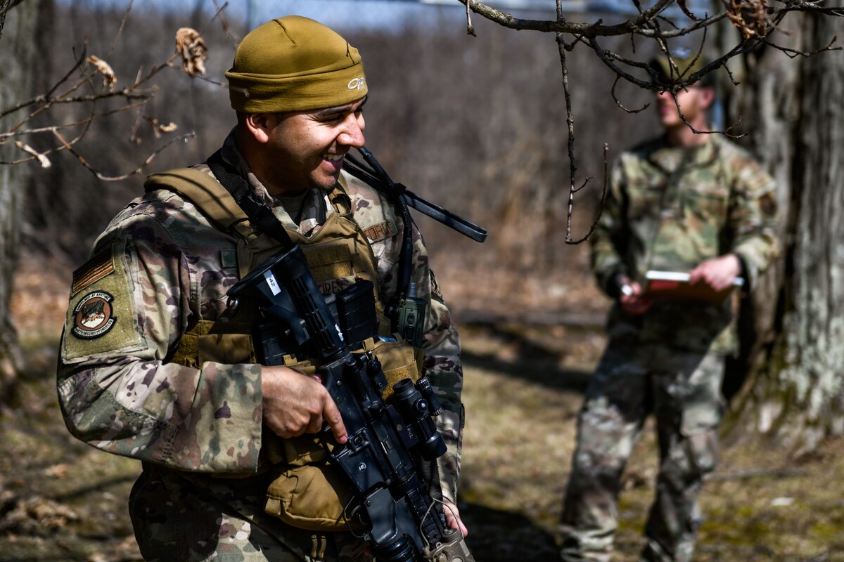 Air Force Reserve Command Defenders assigned to the 446th Security Forces Squadron, Joint Base Lewis-McChord, Washington, completed the two-week Integrated Defense Leadership Course, based at YARS and using training grounds at CJAG, in March 2022.