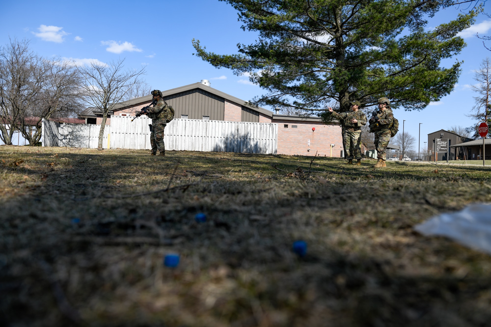 Air Force Reserve Command Defenders assigned to the 446th Security Forces Squadron, Joint Base Lewis-McChord, Washington, completed the two-week Integrated Defense Leadership Course, based at YARS and using training grounds at CJAG, in March 2022.