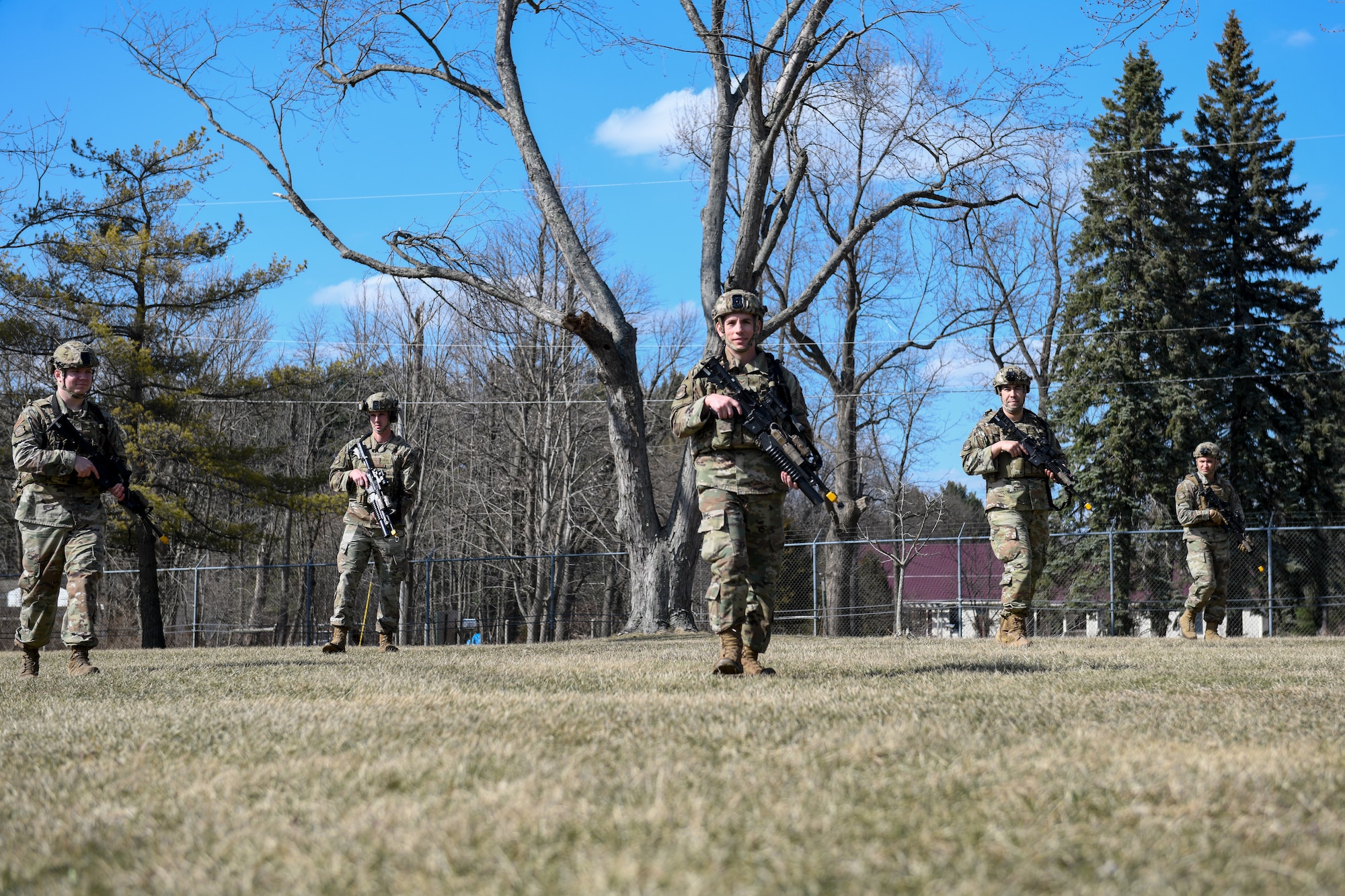 Air Force Reserve Command Defenders assigned to the 446th Security Forces Squadron, Joint Base Lewis-McChord, Washington, completed the two-week Integrated Defense Leadership Course, based at YARS and using training grounds at CJAG, in March 2022.