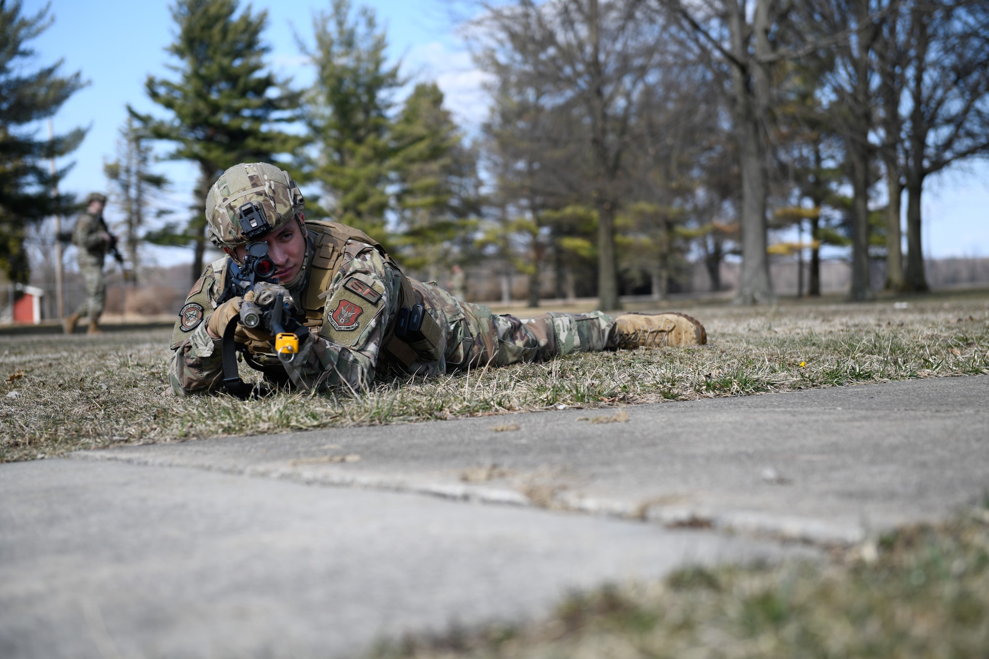 Air Force Reserve Command Defenders assigned to the 446th Security Forces Squadron, Joint Base Lewis-McChord, Washington, completed the two-week Integrated Defense Leadership Course, based at YARS and using training grounds at CJAG, in March 2022.