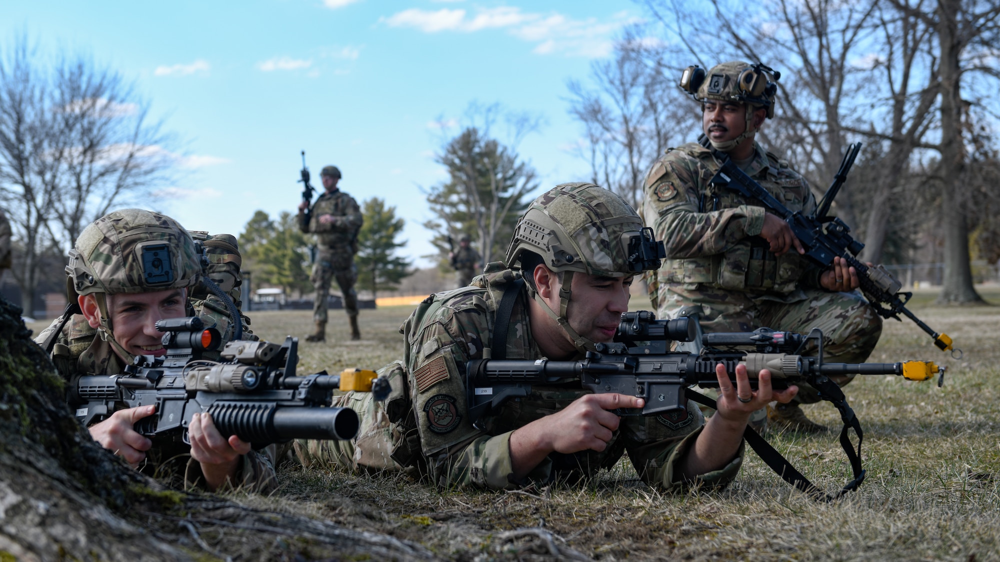 Air Force Reserve Command Defenders assigned to the 446th Security Forces Squadron, Joint Base Lewis-McChord, Washington, completed the two-week Integrated Defense Leadership Course, based at YARS and using training grounds at CJAG, in March 2022.