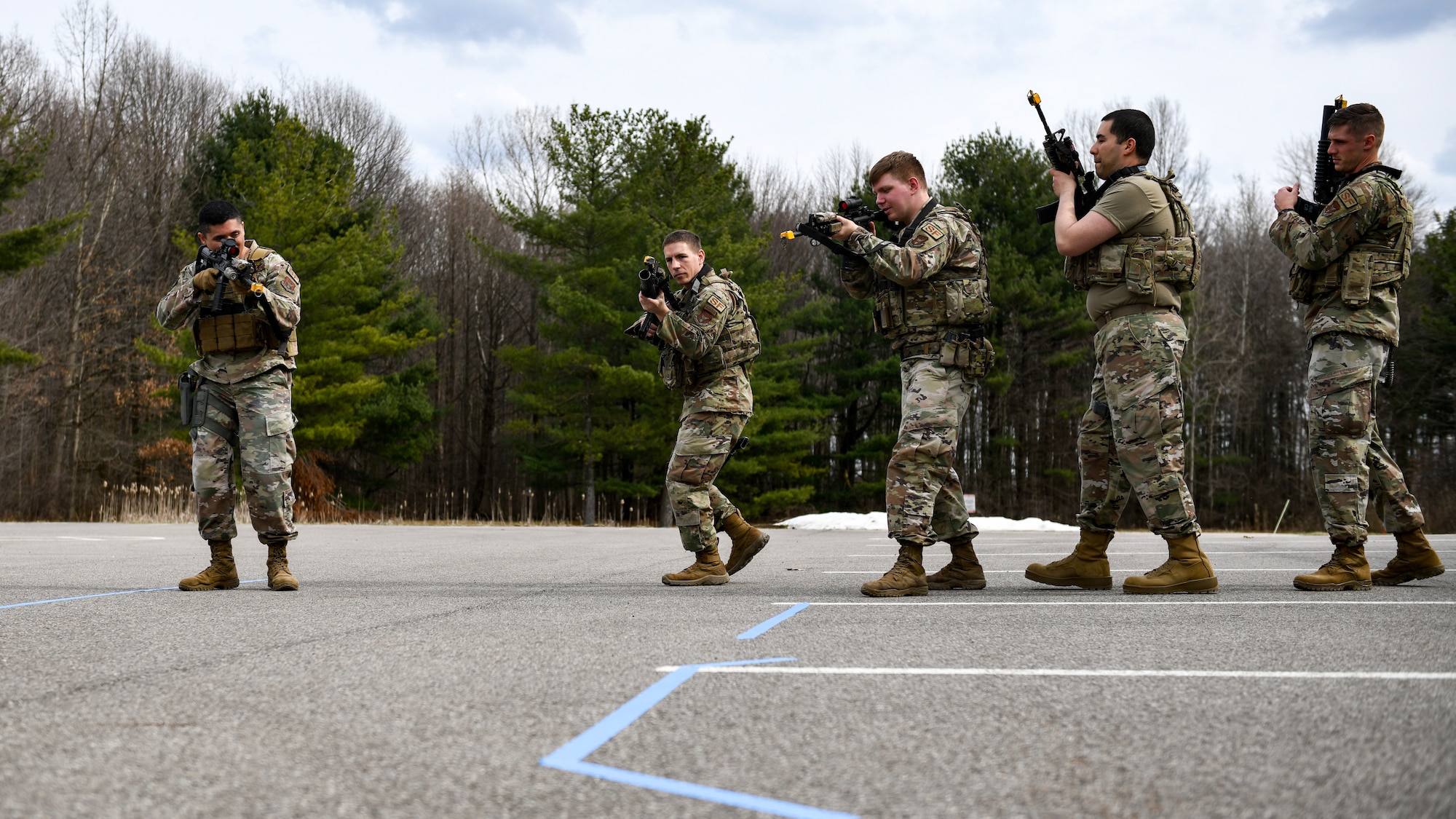 Air Force Reserve Command Defenders assigned to the 446th Security Forces Squadron, Joint Base Lewis-McChord, Washington, completed the two-week Integrated Defense Leadership Course, based at YARS and using training grounds at CJAG, in March 2022.