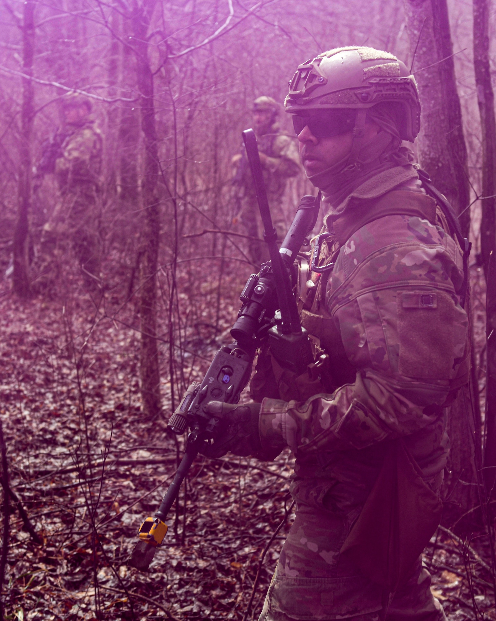 Air Force Reserve Command Defenders assigned to the 446th Security Forces Squadron, Joint Base Lewis-McChord, Washington, completed the two-week Integrated Defense Leadership Course, based at YARS and using training grounds at CJAG, in March 2022.