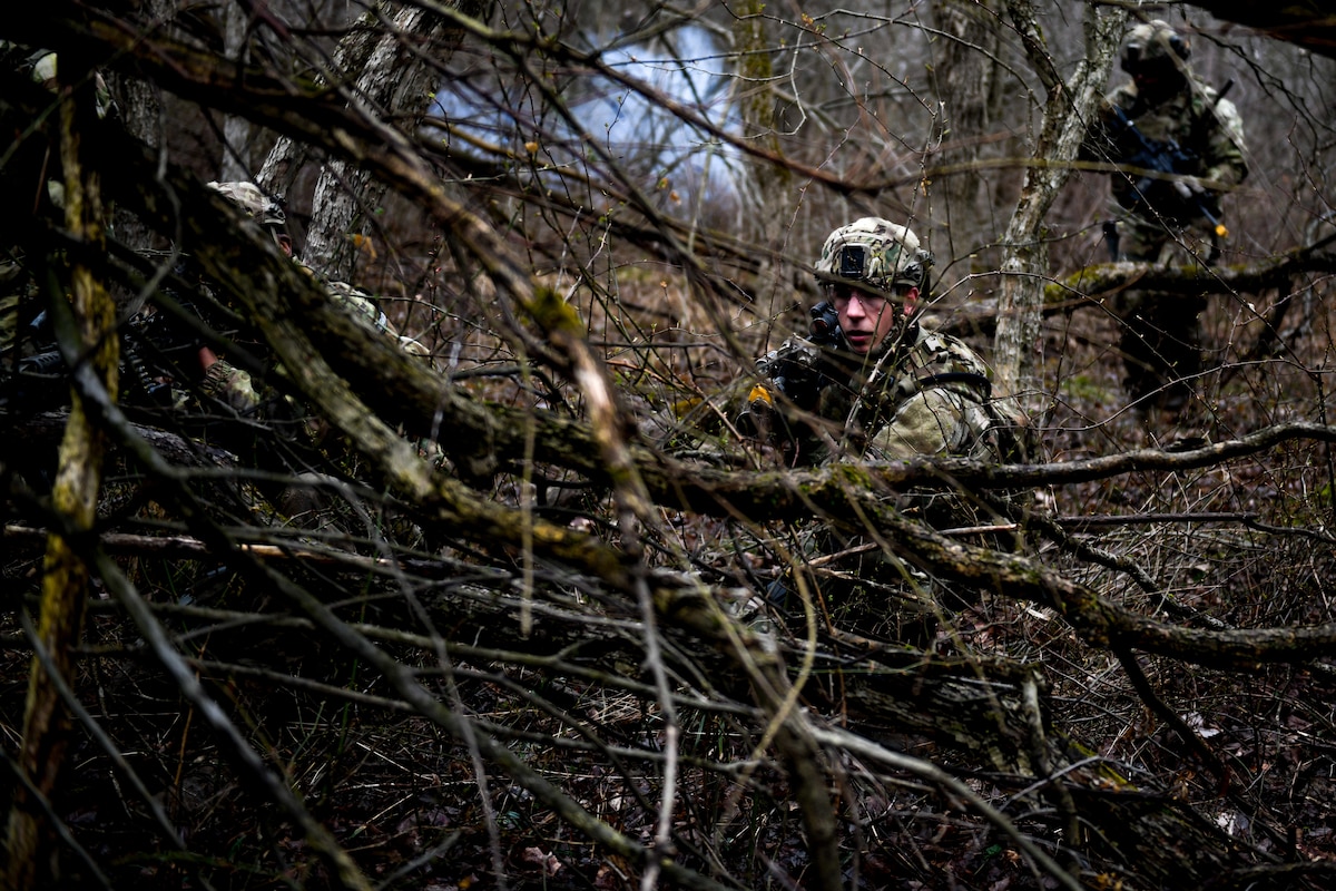 Air Force Reserve Command Defenders assigned to the 446th Security Forces Squadron, Joint Base Lewis-McChord, Washington, completed the two-week Integrated Defense Leadership Course, based at YARS and using training grounds at CJAG, in March 2022.