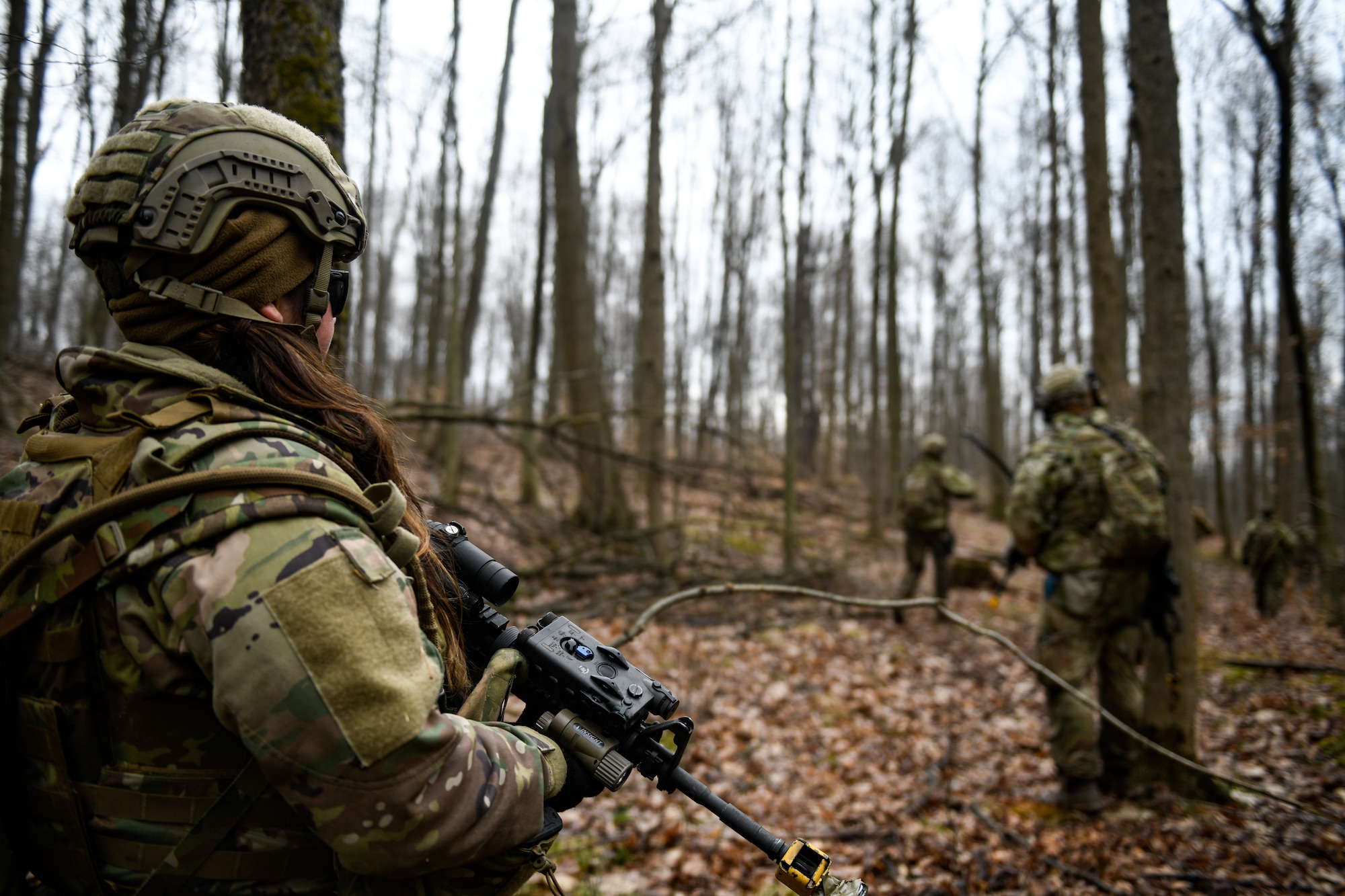 Air Force Reserve Command Defenders assigned to the 446th Security Forces Squadron, Joint Base Lewis-McChord, Washington, completed the two-week Integrated Defense Leadership Course, based at YARS and using training grounds at CJAG, in March 2022.