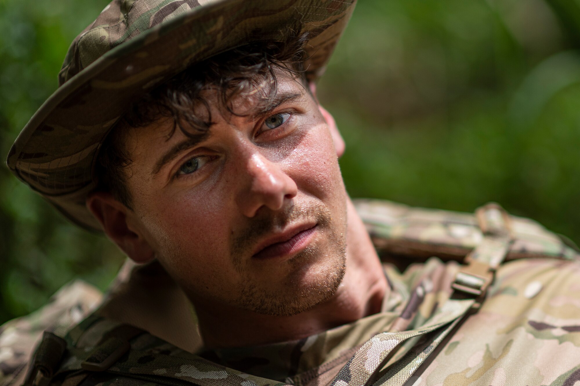 Photo of Airman lying on the ground