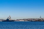 The guided-missile destroyer USS O’Kane (DDG 77) arrives home to San Diego.