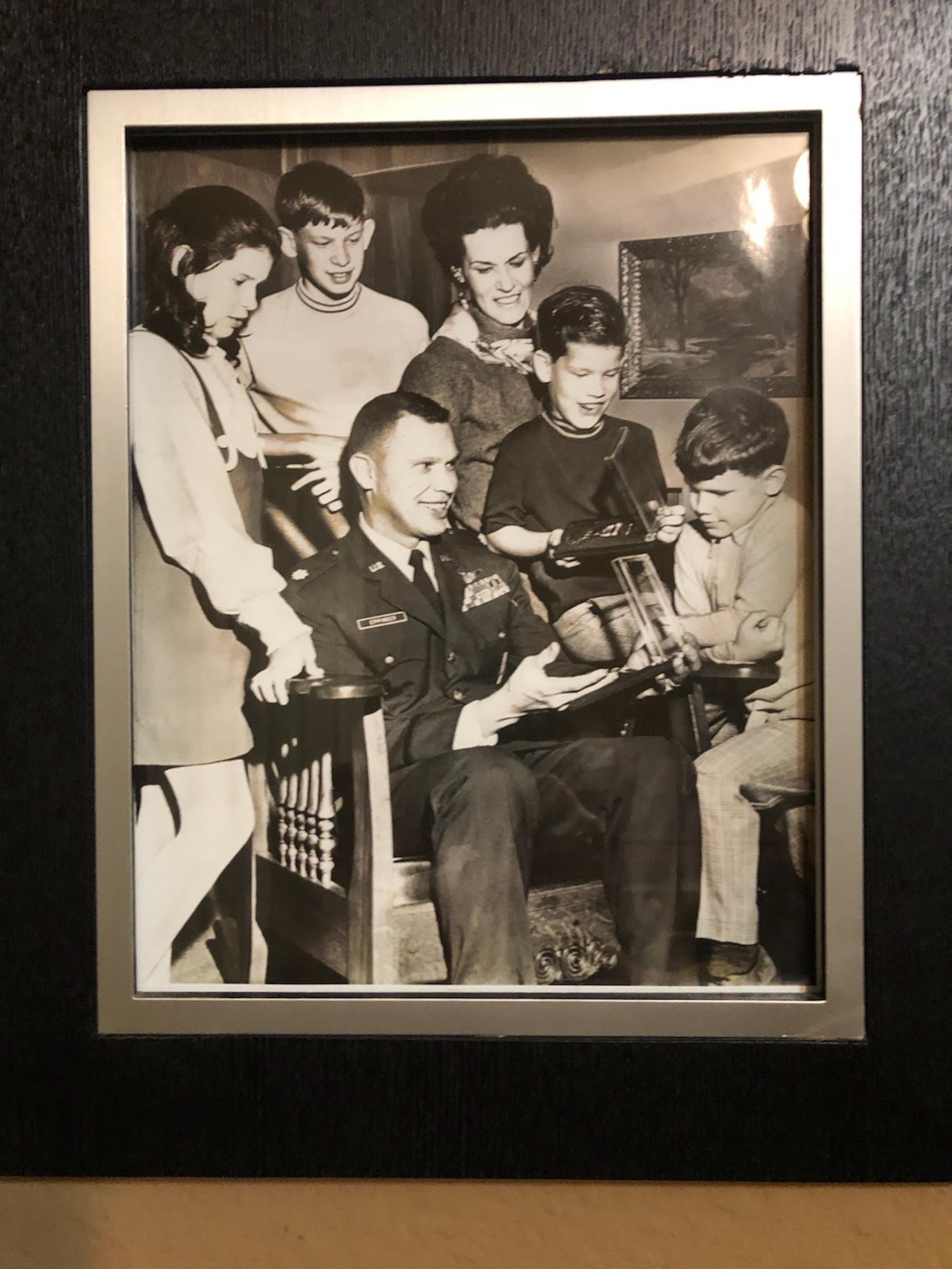 Retired U.S. Air Force Col. Dale Eppinger (seated), San Antonio Legion of Valor chapter honorary member, and his family.