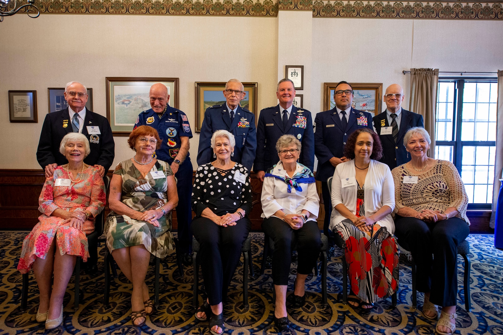 Lt. Gen. Brad Webb and San Antonio Legion of Valor Chapter members pose for a group photo